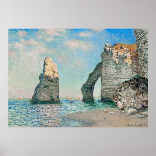Poster Claude Monet - Les falaises d'Étretat (Devant)