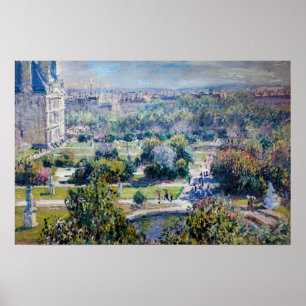 Poster Claude Monet - Les jardins des Tuileries