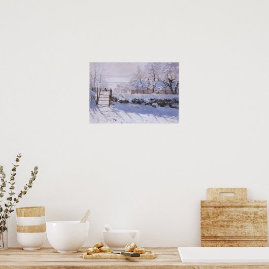 Poster Claude Monet Les terres d'oiseaux d'hiver d (Cuisine)