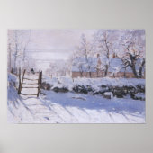 Poster Claude Monet Les terres d'oiseaux d'hiver d (Devant)