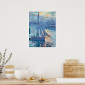 Poster Claude Monet Lever de soleil sur la mer (Cuisine)