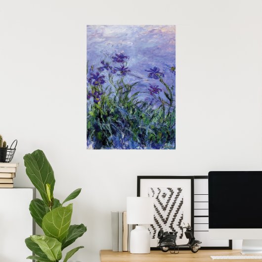 Poster Claude Monet Lilac Irises (Bureau à domicile)