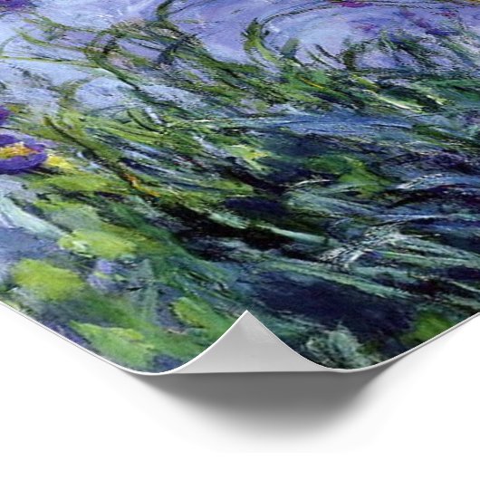 Poster Claude Monet - Lilac Irises Mauves 1917 (Coin)