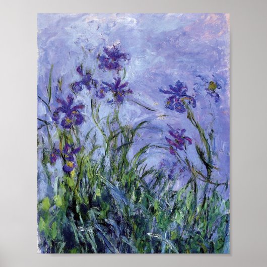Poster Claude Monet - Lilac Irises Mauves 1917 (Devant)