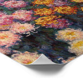 Poster Claude Monet - Lit De Chrysanthèmes (Coin)