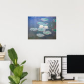 Poster Claude Monet - Lys à eau, effet du soir (Bureau à domicile)