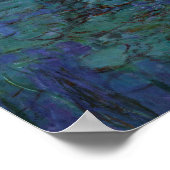 Poster Claude Monet - Lys d'Eau Bleue (Coin)