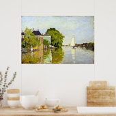 Poster Claude Monet Maisons sur l'Achterzaan (Cuisine)
