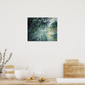 Poster Claude Monet Matin sur la Seine (Cuisine)