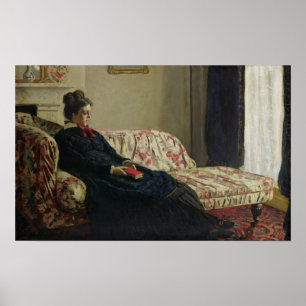 Poster Claude Monet Méditation ou Madame Monet