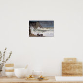 Poster Claude Monet - Mer agitée à Etretat (Cuisine)