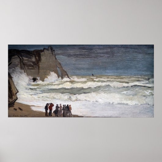 Poster Claude Monet - Mer Noire à Etretat (Devant)