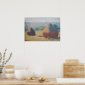 Poster Claude Monet - Meules, fin de l'été (Cuisine)