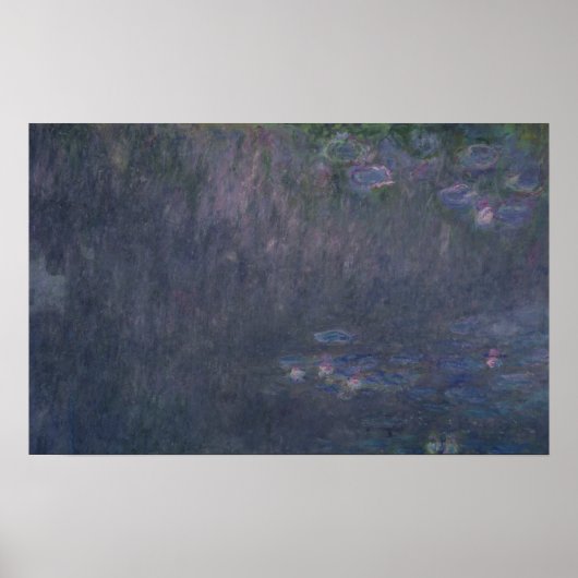 Poster Claude Monet | Nénuphars : Réflexions des arbres (Devant)