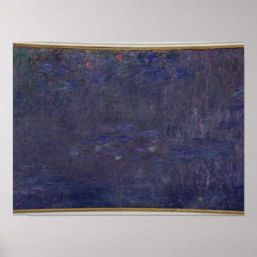 Poster Claude Monet | Nénuphars : Réflexions des arbres (Devant)