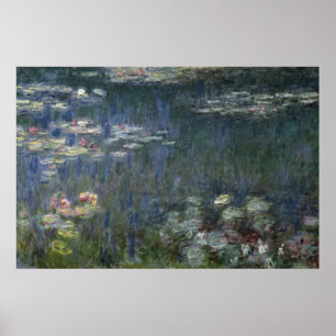Poster Claude Monet   Nénuphars : Réflexions vertes