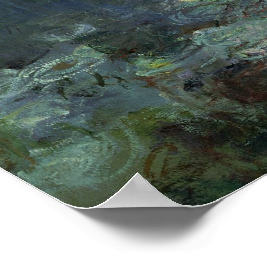 Poster Claude Monet | Nénuphars : Réflexions vertes (Coin)