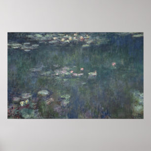 Poster Claude Monet   Nénuphars : Réflexions vertes