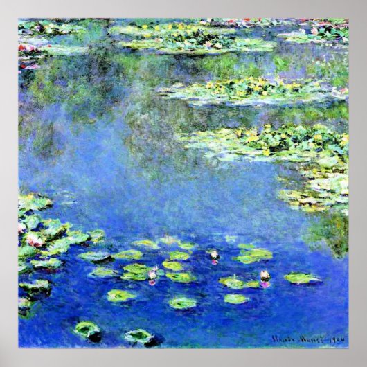 Poster Claude Monet - Nymphéas, 1907, (Devant)