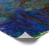 Poster Claude Monet - Nymphéas bleus (Coin)