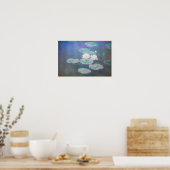 Poster Claude Monet - Nymphéas, Effet du soir (Cuisine)