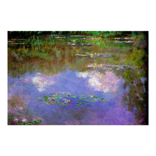 Poster Claude Monet - Nymphéas, Les Nuages, (Devant)