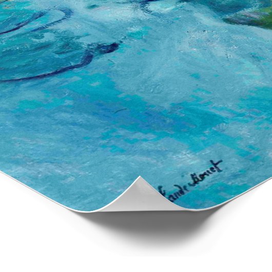 Poster Claude Monet Nymphéas Nymphéas Nymphéas Etang Fleu (Coin)