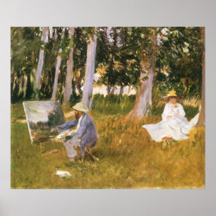 Poster Claude Monet Painting, Edge of a Wood par Sargent