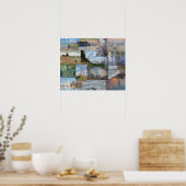 Poster Claude Monet - Patchwork de chefs-d'oeuvre (Cuisine)