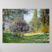 Poster Claude Monet Paysage Le Parc Monceau (Devant)