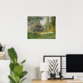 Poster Claude Monet - Paysage : Le Parc Monceau (Bureau à domicile)