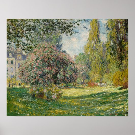 Poster Claude Monet - Paysage : Le Parc Monceau (Devant)
