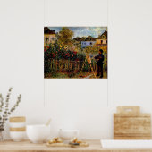 Poster Claude Monet - Peinture Monet dans son jardin (Cuisine)