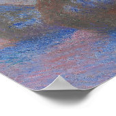 Poster Claude Monet - Pile de blé - Coucher de soleil, ne (Coin)