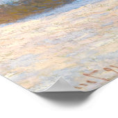 Poster Claude Monet - Piles à roues, Effet neige, Matin (Coin)