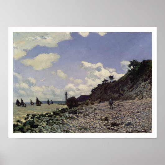 Poster Claude Monet | Plage à Honfleur, 1864 (Devant)