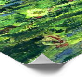 Poster Claude Monet : Pont sur un étang de nappes phréati (Coin)