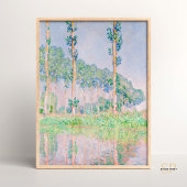 Poster Claude Monet Poplars rose Effet 1891 célèbre peint