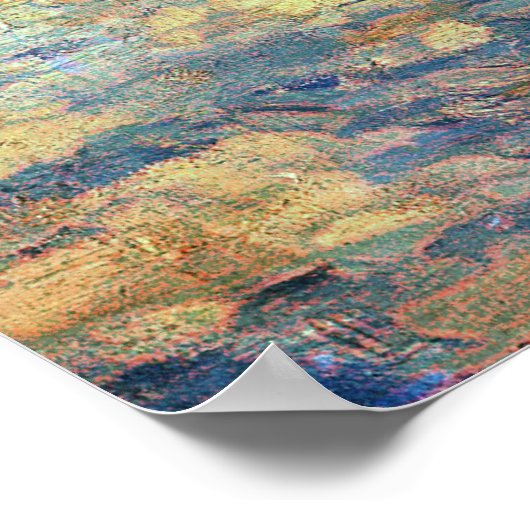 Poster Claude Monet - Poplars sur l'épte (Coin)