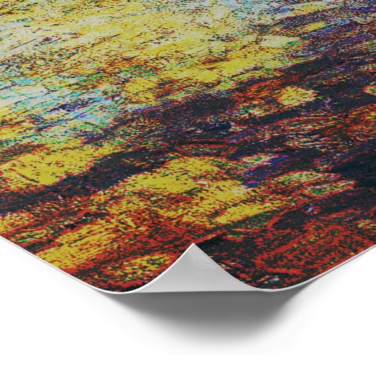 Poster Claude Monet - Poplars sur l'épte (Coin)