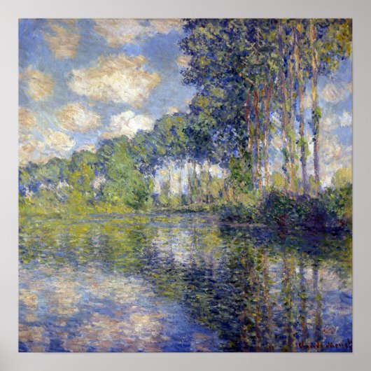 Poster Claude Monet Poplars sur l'épte (Devant)