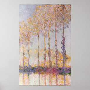 Poster Claude Monet   Poplars sur les rives de l'Epte