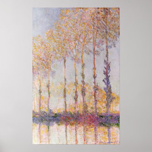Poster Claude Monet | Poplars sur les rives de l'Epte (Devant)