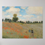 Poster Claude Monet | Poppies sauvages, près d'Argenteuil<br><div class="desc">Poppies sauvages,  près d'Argenteuil | par Claude Monet | Lieu de l'art : Musée d'Orsay,  Paris,  France | Artiste français | Numéro de collection d'images : XIR7998</div>