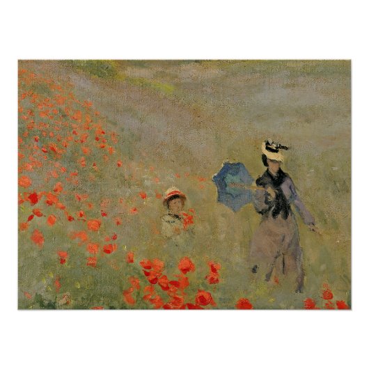 Poster Claude Monet | Poppies sauvages, près d'Argenteuil (Devant)