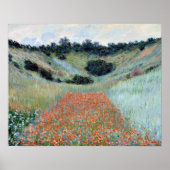 Poster Claude Monet Poppy Field dans un creux près de Giv (Devant)