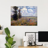 Poster Claude Monet Poppy Fields près d'Argenteuil (Bureau à domicile)