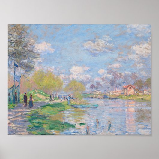 Poster Claude Monet - Printemps Sur La Seine (Devant)