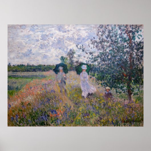 Poster Claude Monet - Promenade près d'Argenteuil (Devant)
