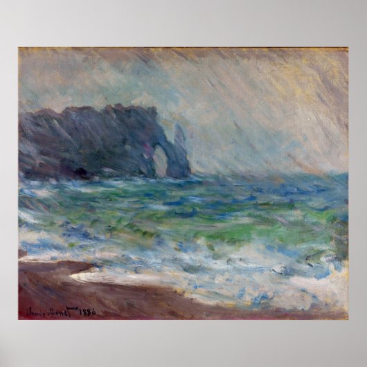 Poster Claude Monet Rainfall Etretat Normandie France (Devant)